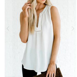 Cream Blouse Tank